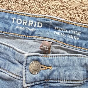 Torrid Women's Blue "Vintage Stretch" Denim Shorts